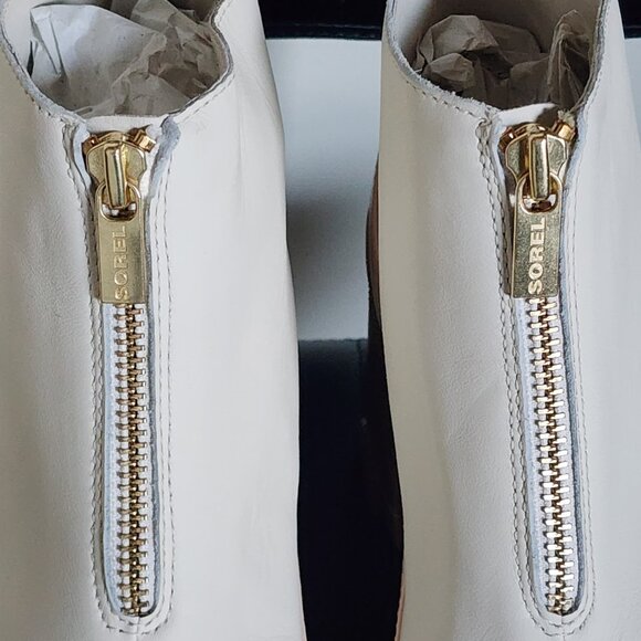 NWOB Sorel Brex Waterproof Rubber Sole Block Heel Front Zip Closure Chelsea Boot - Picture 6 of 12